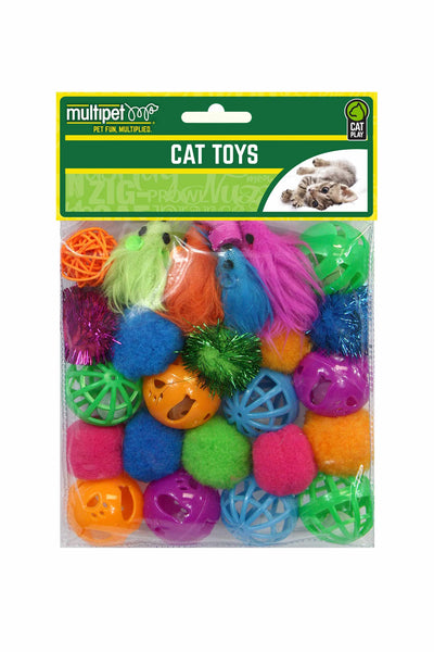 Multipet Cat Toy Value Pack 24 Pieces