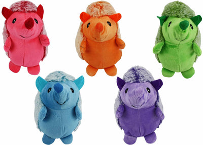 Multipet Hedgehogs Plush Dog Toy Assorted Colors 8" - Your Pet Connection
