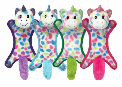 Multipet Ball-Head Unicorns Plush Dog Toy Assorted Colors 10" - Your Pet Connection