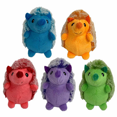 Multipet Minipet Hedgehog Plush Dog Toy Assorted Colors 4" - Your Pet Connection