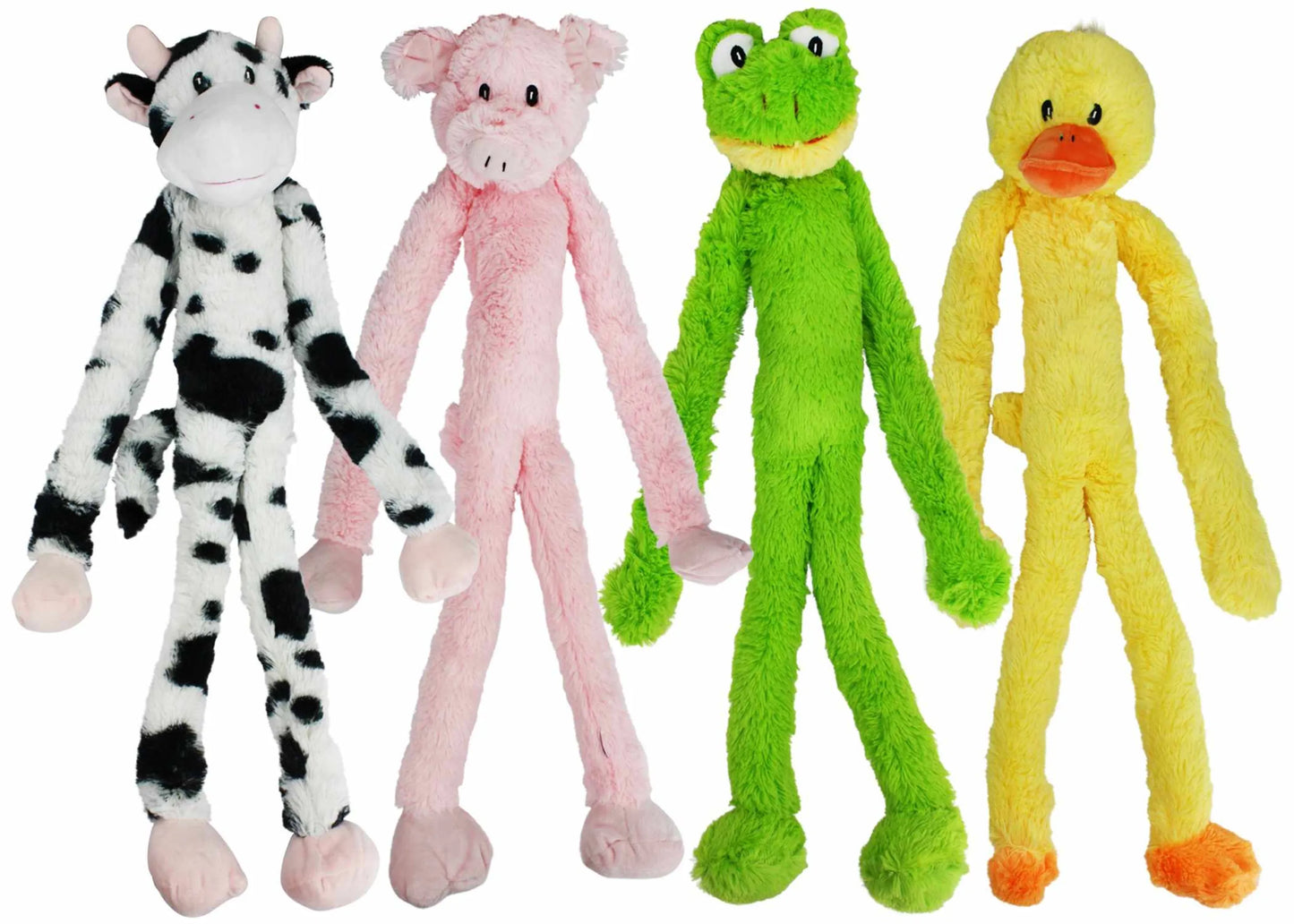 Multipet Minipet Swingin' Slevin Plush Dog Toy Assorted Animals 12" - Your Pet Connection