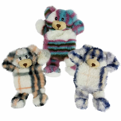 Multipet Minipet Berman Bears Plush Dog Toy Assorted Colors 7" - Your Pet Connection