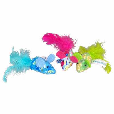 Multipet Margaritaville(R) Mice Cat Toy 6.5" 3pk - Your Pet Connection