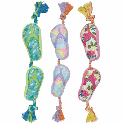 Multipet Margaritaville(R) Flip Flop Rope Dog Toy 18" - Your Pet Connection