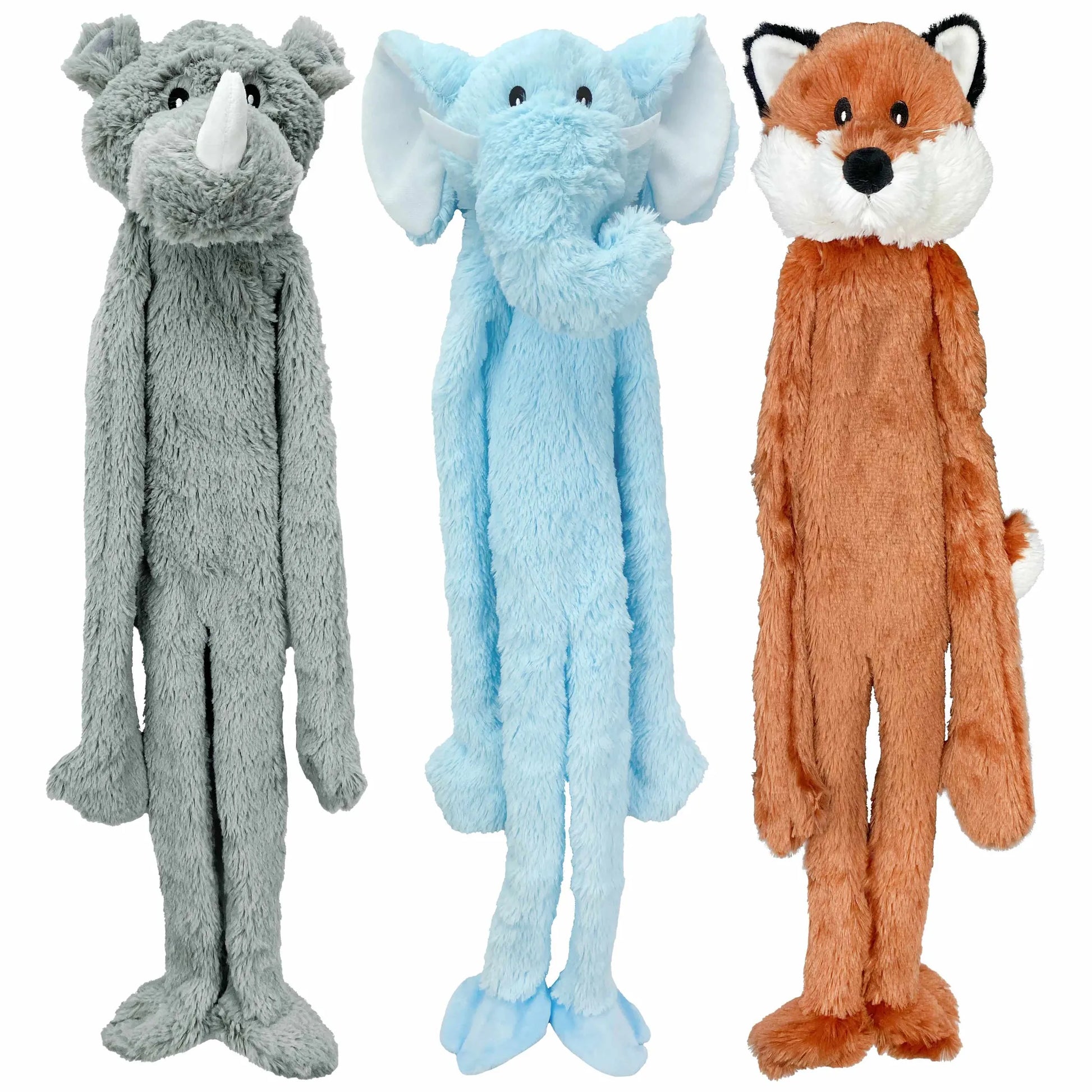 Multipet Swingin' Flatties Plush Dog Toy Assorted Animals 27" - Your Pet Connection