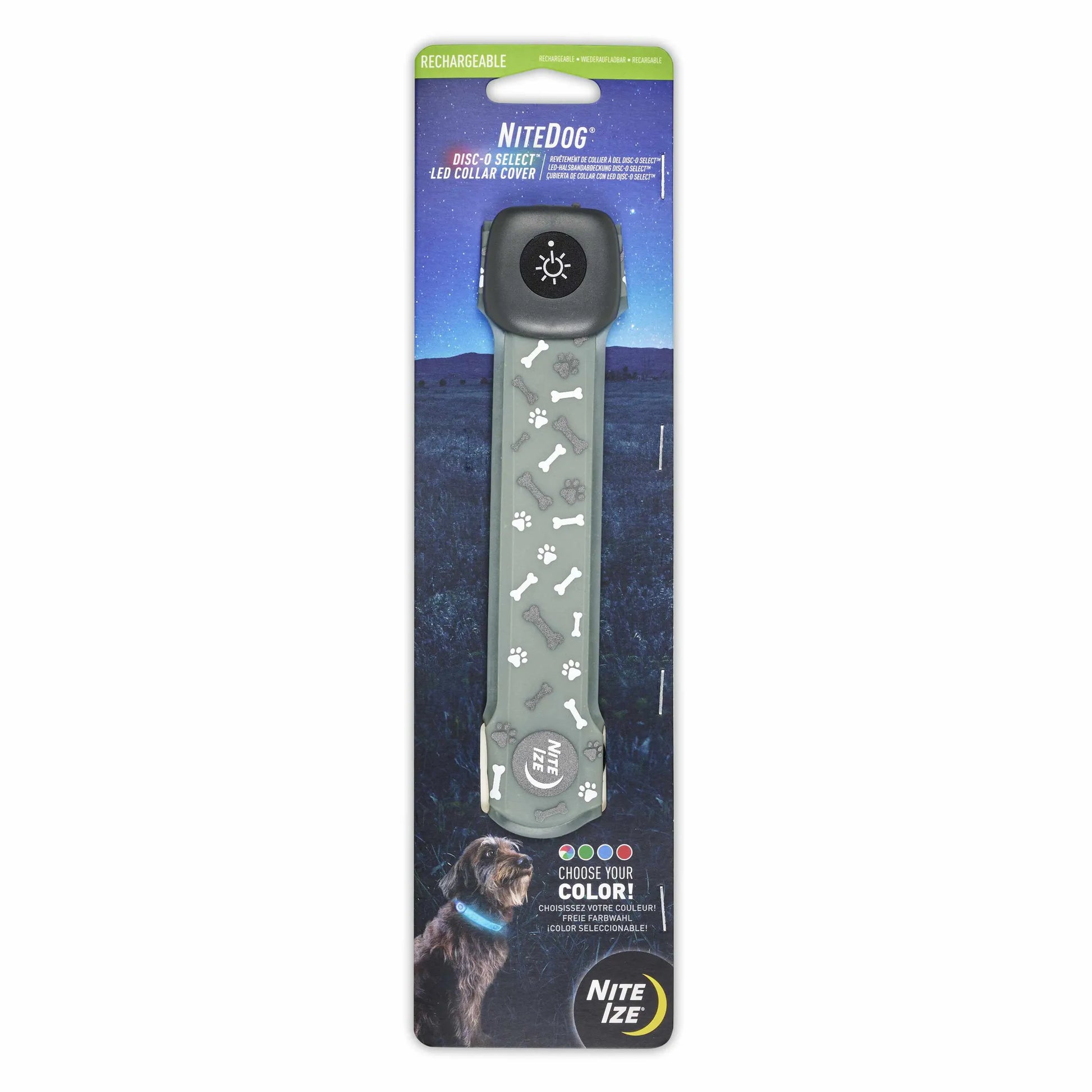 Nite Ize NiteDog(R) Rechargeable LED Collar Cover - Disc-O Select(TM) - Your Pet Connection