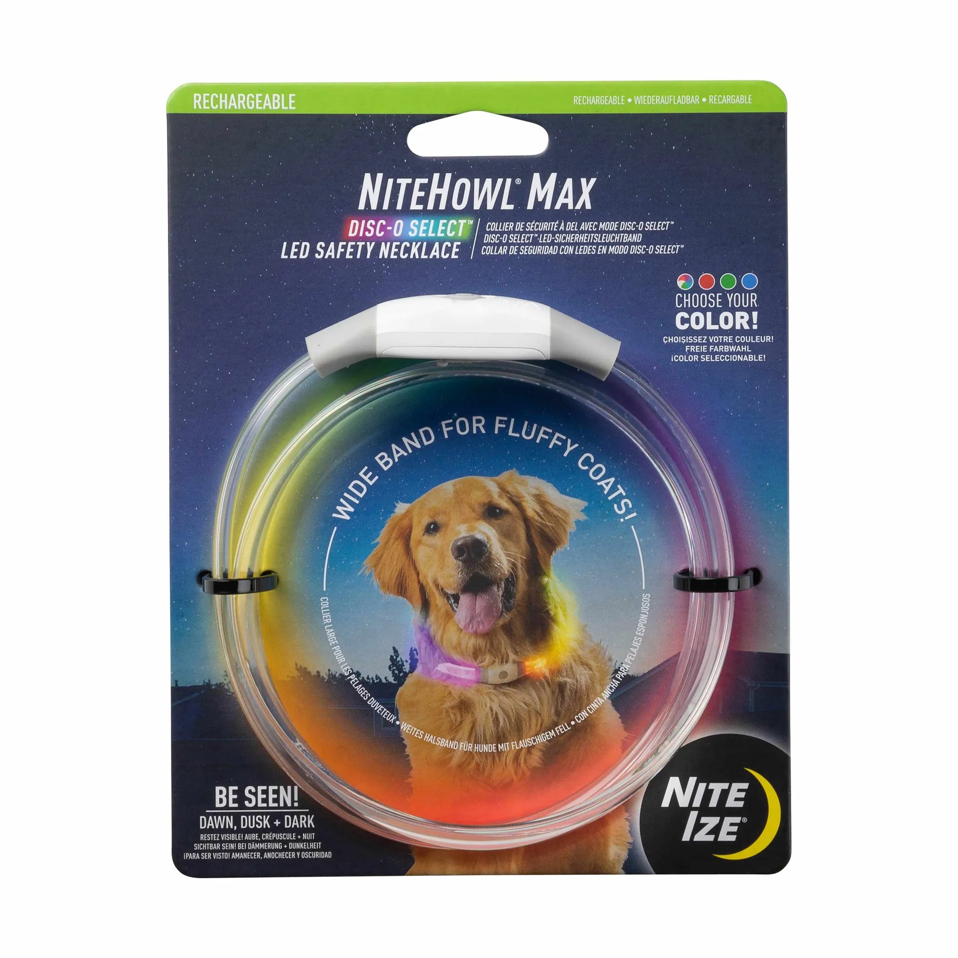 Nite Ize NiteHowl(R) Max Rechargeable LED Safety Necklace - Disc-O Select(TM) - Your Pet Connection