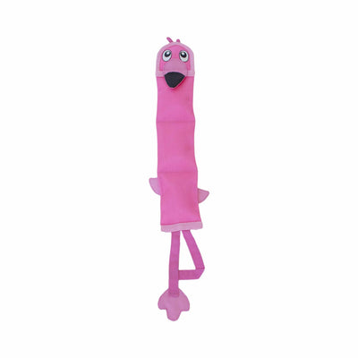 Outward Hound Fire Biterz Flamingo Plush Dog Toy Pink Large - Your Pet Connection