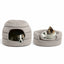 Best Friends by Sheri 2-in-1 Honeycomb Ilan Pet Hut Cuddler Cat and Dog Bed Grey - Your Pet Connection
