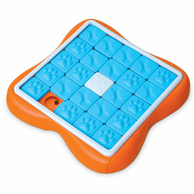 Nina Ottosson Challenge Slider Interactive Treat Dog Puzzle Toy Blue/Orange Level 3 - Your Pet Connection