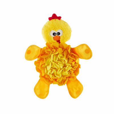 Nina Ottosson Snuffle Palz Chicken Interactive Plush Dog Puzzle Toy Yellow Large - Your Pet Connection