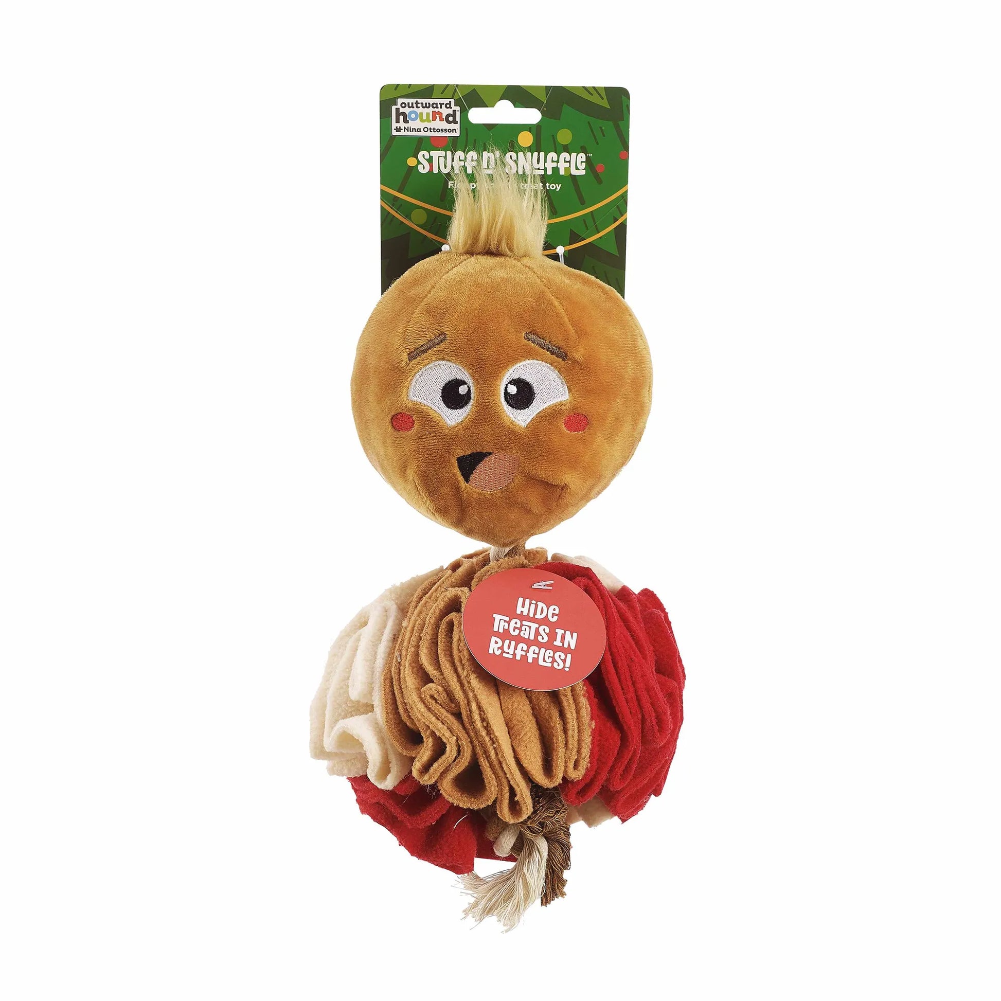 Nina Ottosson Stuff N' Snuffle Gingerbread Man Interactive Dog Toy Brown - Your Pet Connection