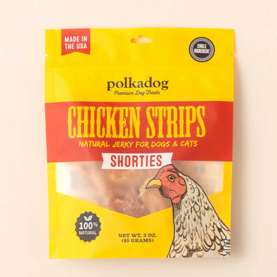 Polkadog Chicken Strips Jerky Shorties Dog and Cat Treats 3oz - Your Pet Connection