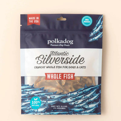 Polkadog Dog and Cat Treats Whole Fish Atlantic Silversides