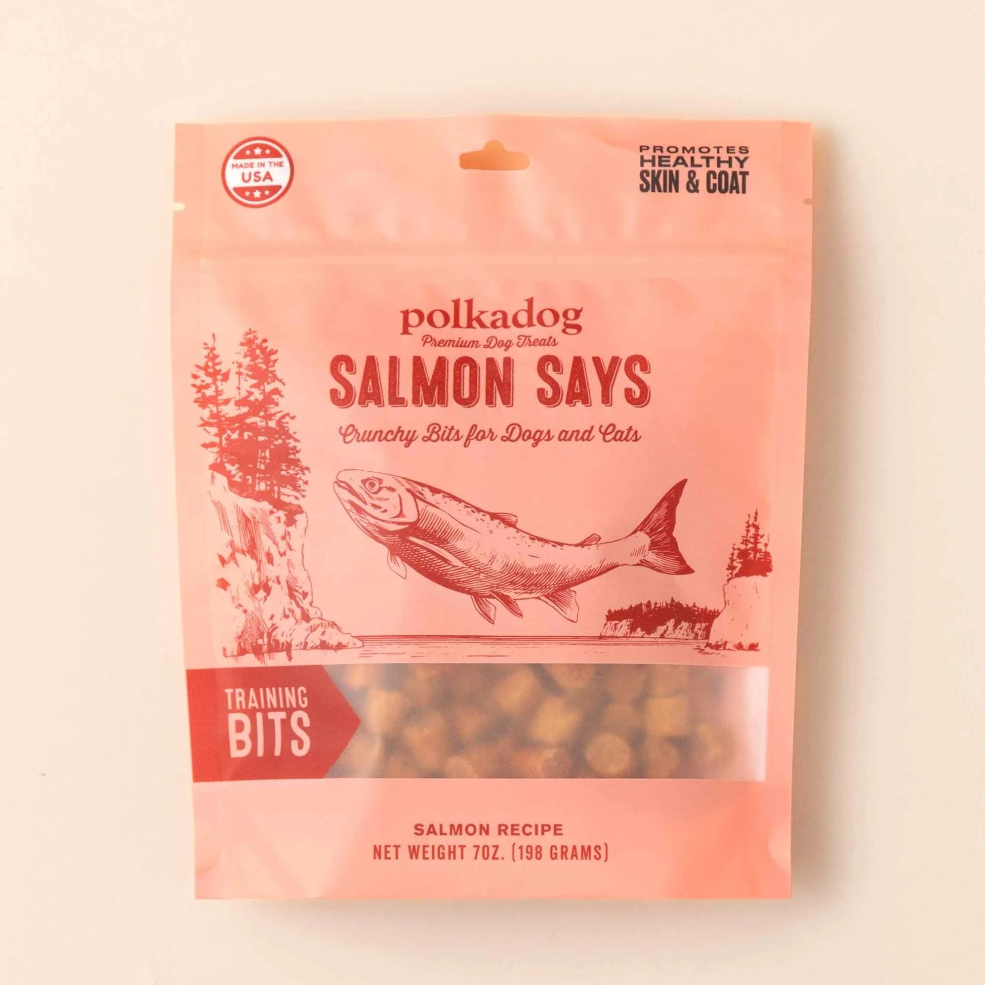 Polkadog Salmon Says Training Bits Crunchy Dog and Cat Treats - Your Pet Connection