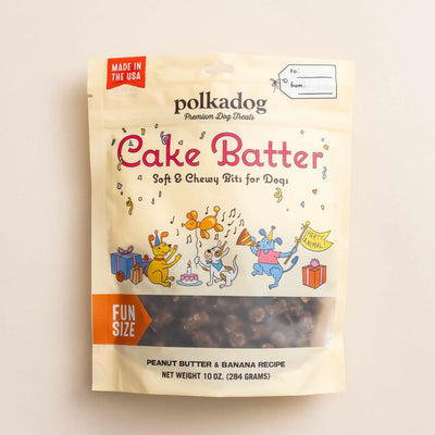 Polkadog Cake Batter Peanut Butter and Banana Soft & Chewy Dog Treats - Your Pet Connection