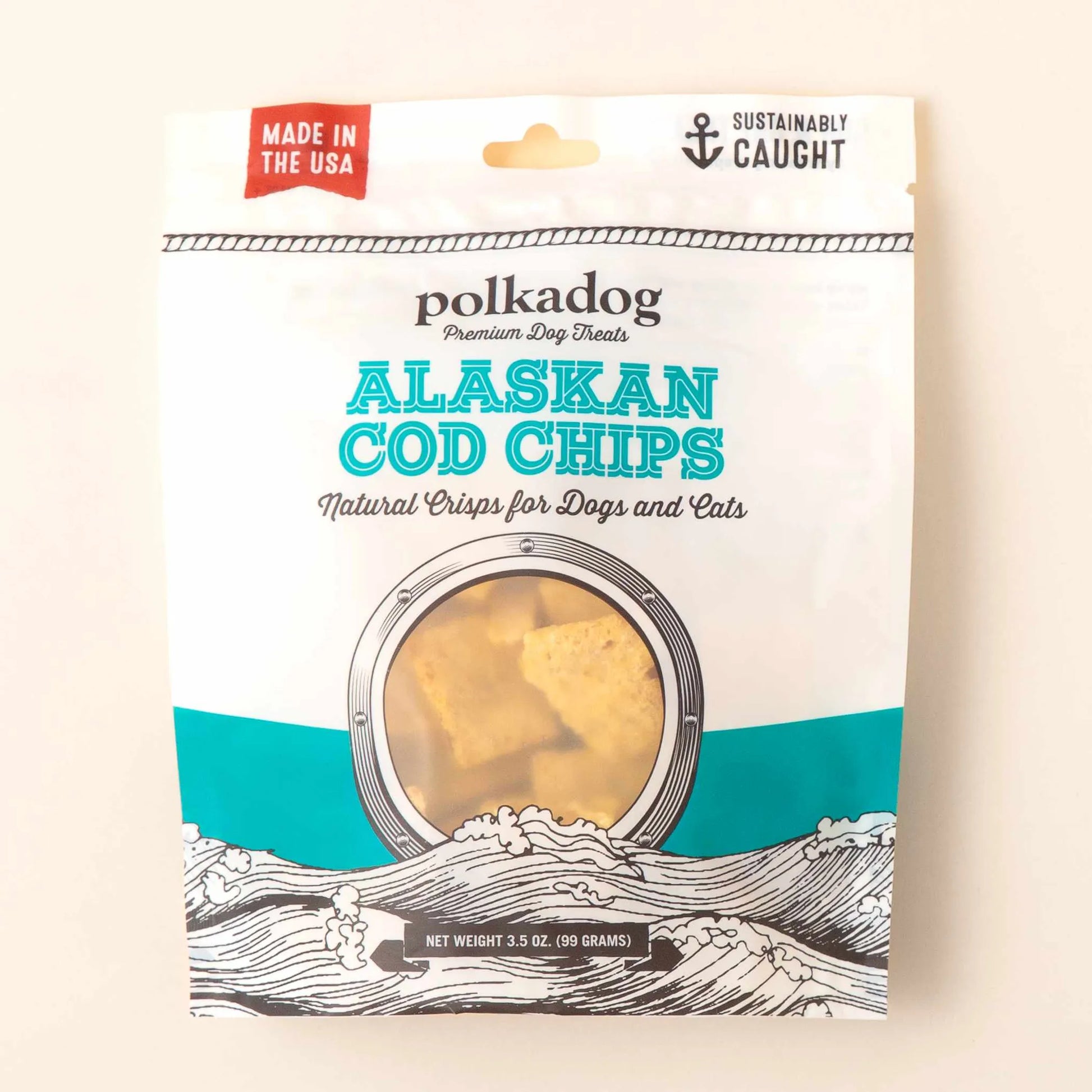 Polkadog Alaskan Cod Chips Dog and Cat Treats 3.5oz - Your Pet Connection