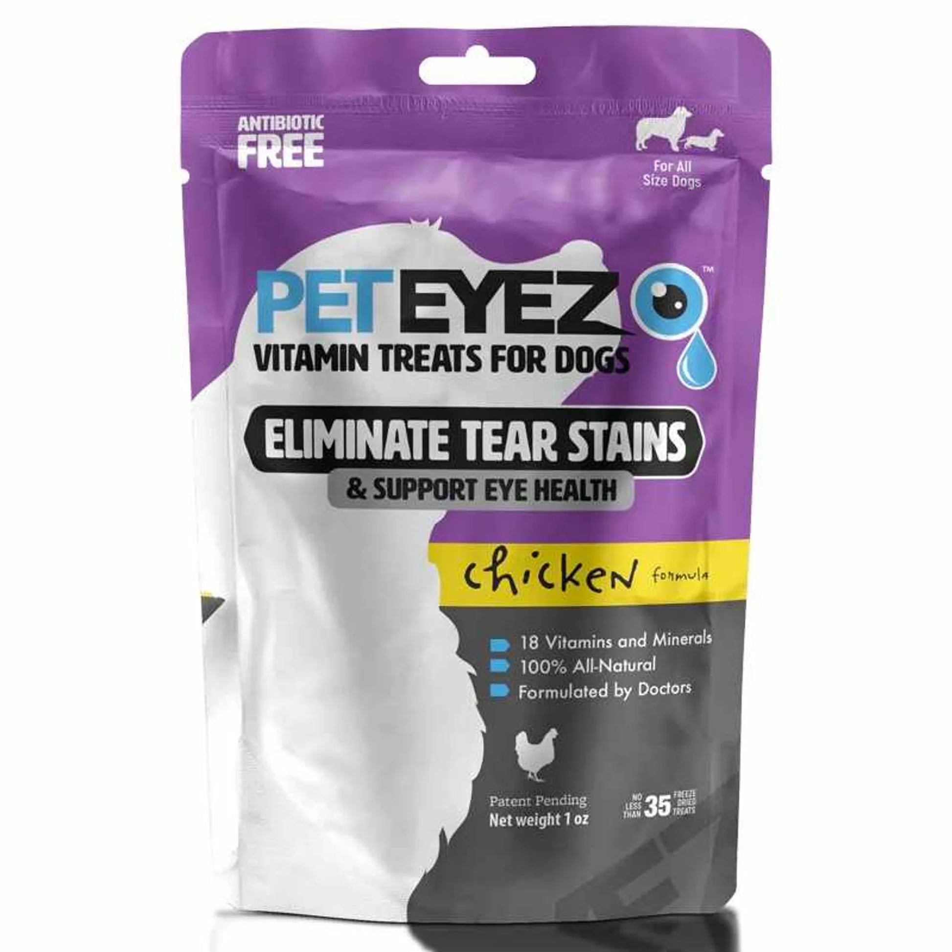 Pet Eyez Vitamin Treats for Dogs Chicken Formula 1oz - Your Pet Connection