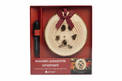 Pearhead Wooden Pawprints Ornament - Your Pet Connection