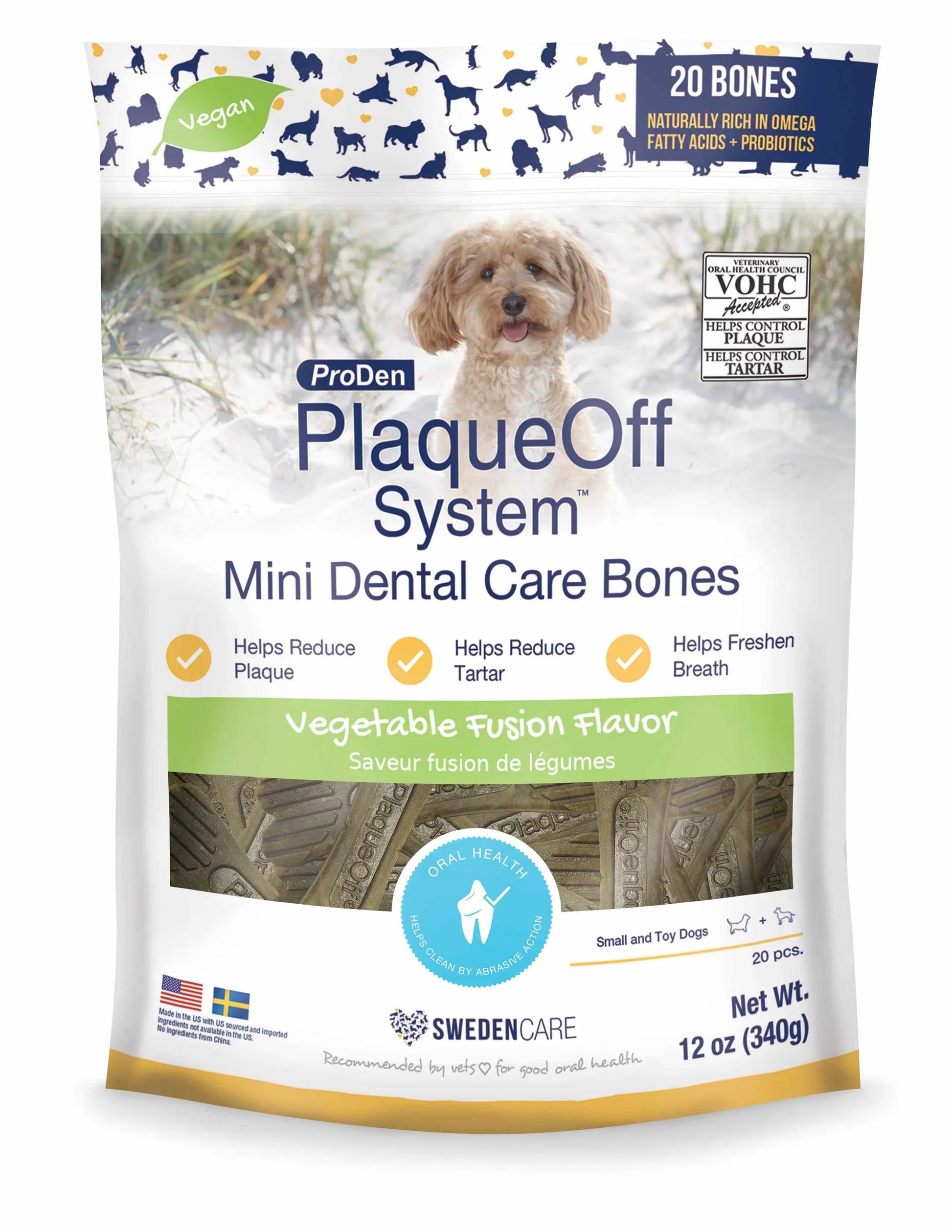 PlaqueOff - MINI Dental Care Bones - Your Pet Connection