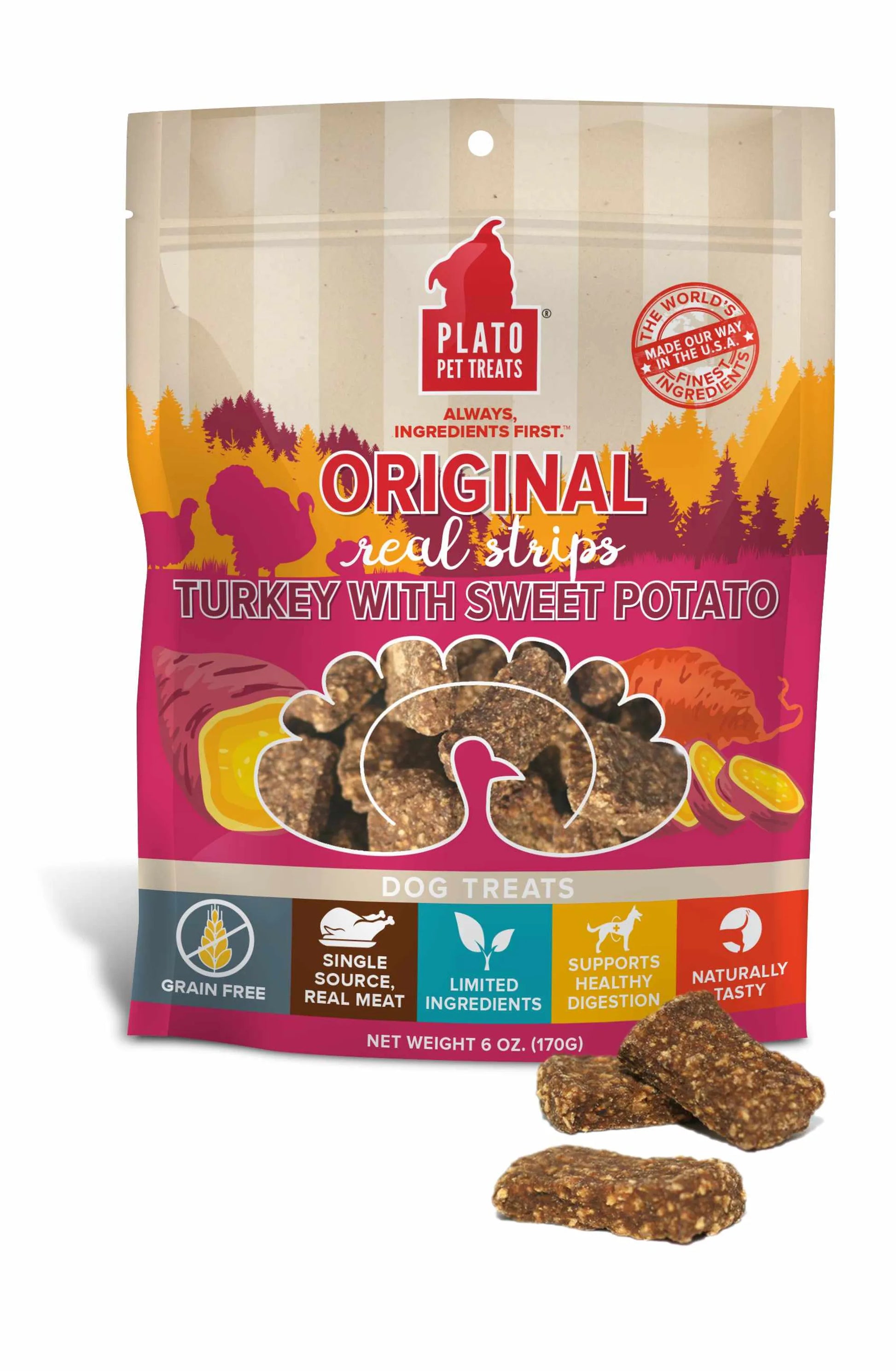 Plato Original Real Strips Turkey & Sweet Potato - Your Pet Connection