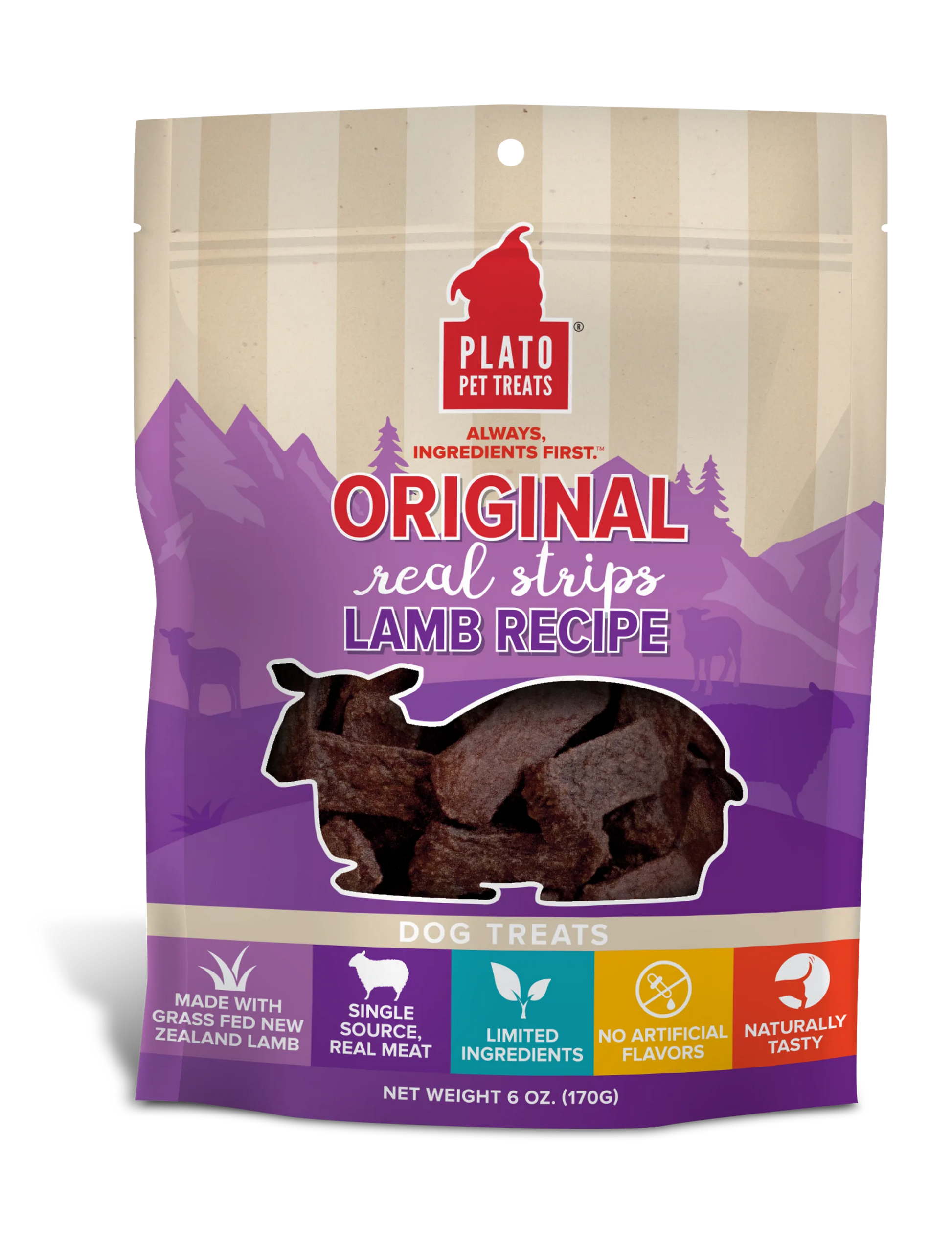 Plato Original Real Strips Lamb - Your Pet Connection