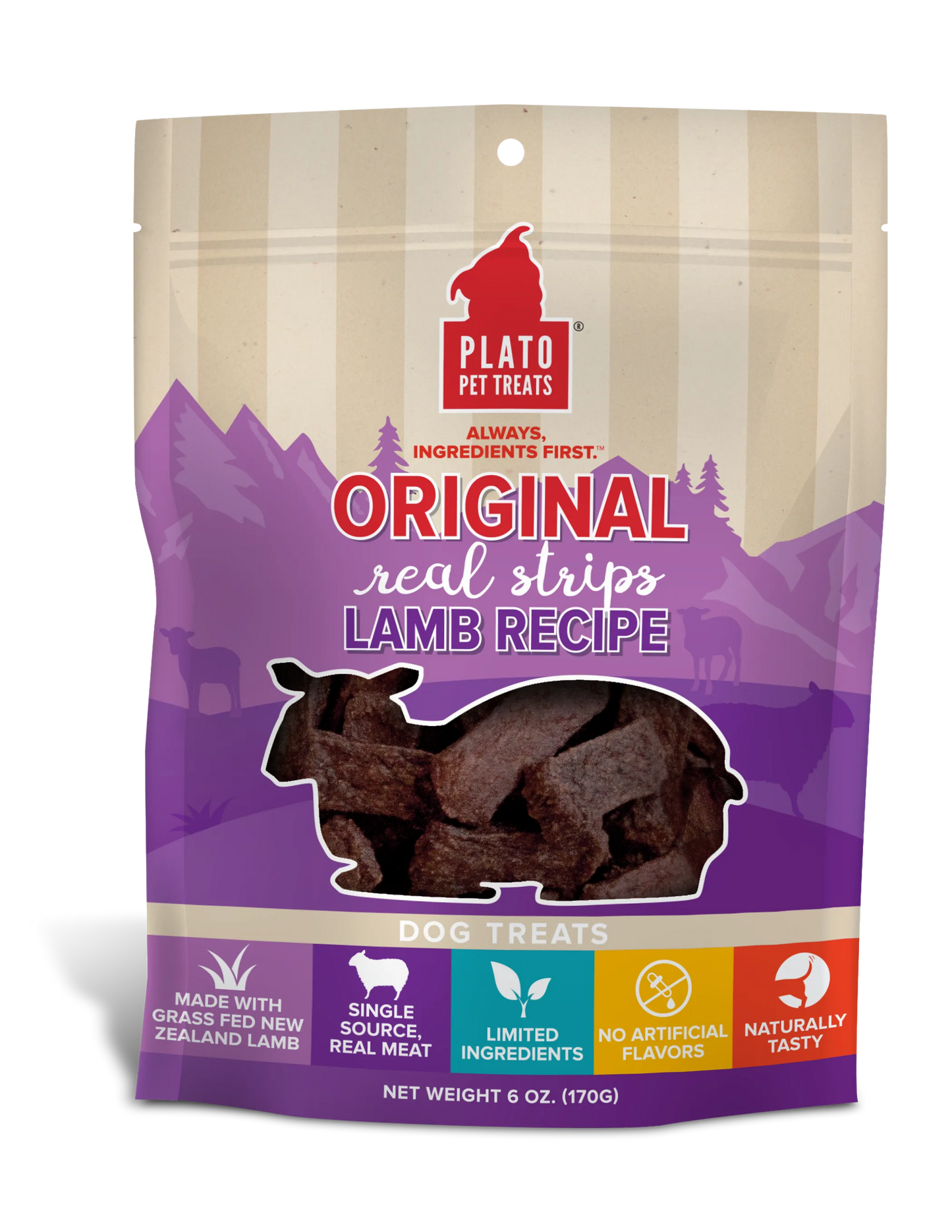 Plato Original Real Strips Lamb - Your Pet Connection