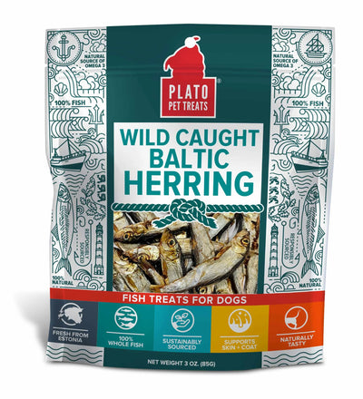 Plato Pet Treats Baltic Herring Snacks 3 oz