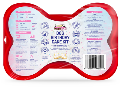 Puppy Cake Dog Birthday Cake Kit  Birthday Cake Flavor with Pupfetti Sprinkles 10oz - Your Pet Connection