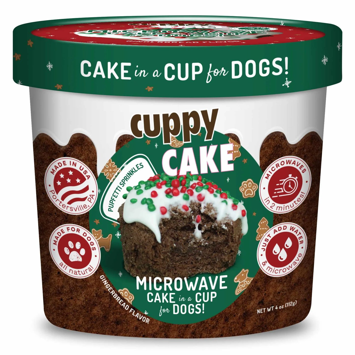 Puppy Cake Gingerbread Delight Cake-in-a-Cup