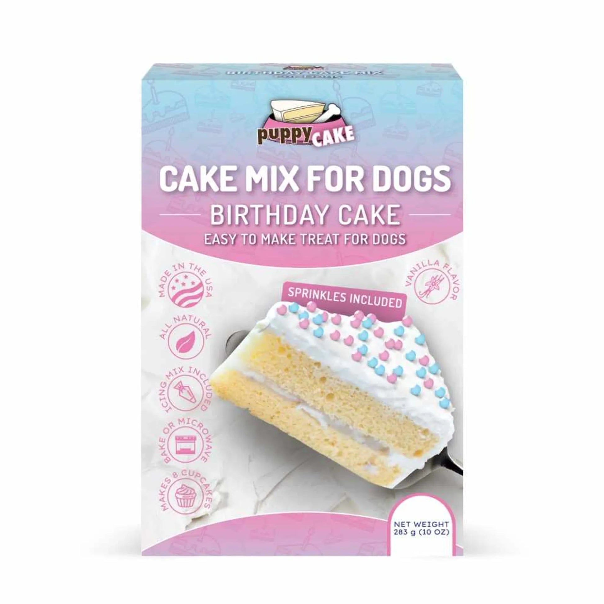Puppy Cake Mix Birthday Cake Flavored with Pupfetti Sprinkles 10oz - Your Pet Connection