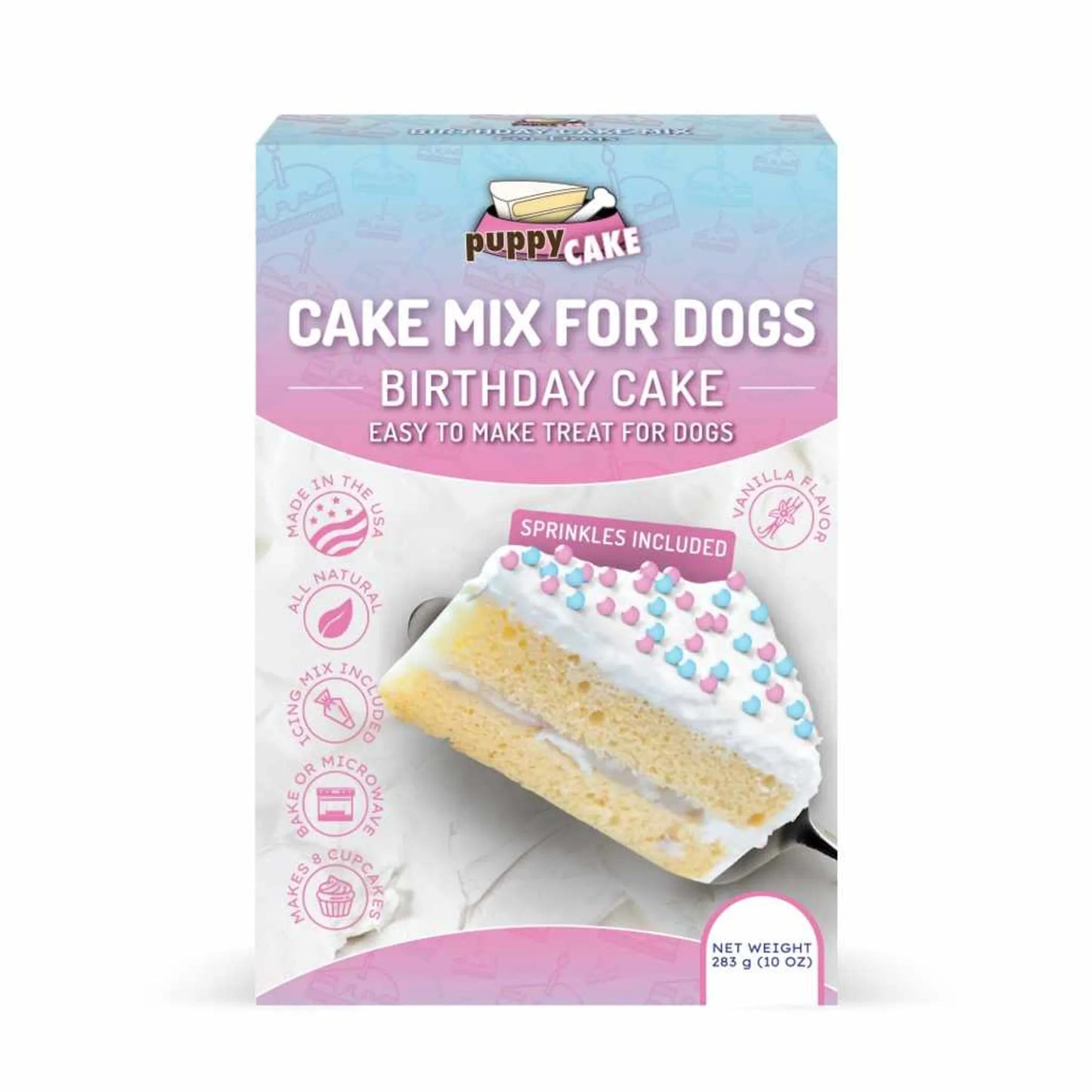 Puppy Cake Mix Birthday Cake Flavored with Pupfetti Sprinkles 10oz - Your Pet Connection