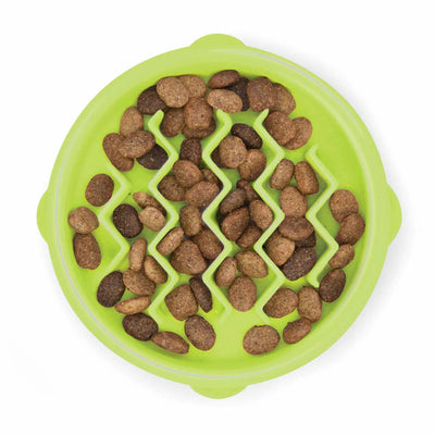 Catstages Kitty Slow Feeder Cat Bowl Green - Your Pet Connection