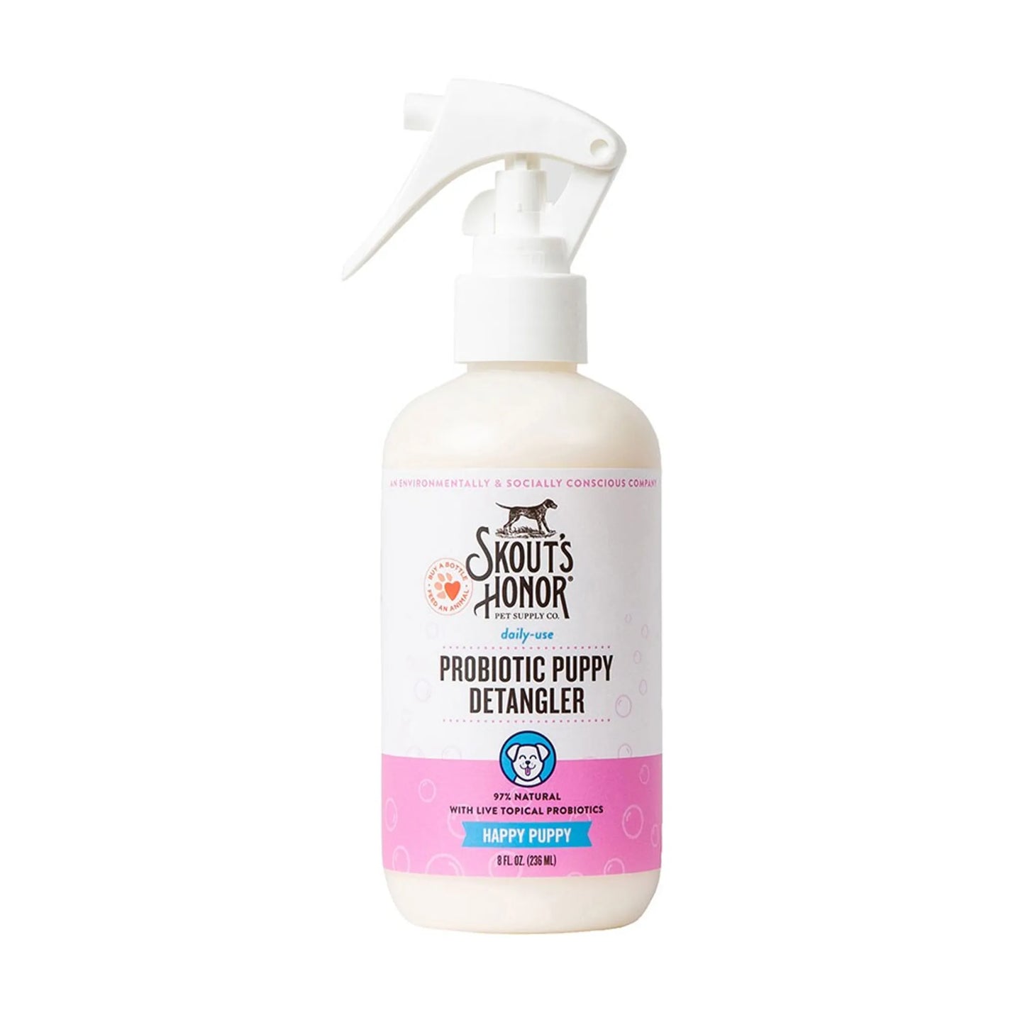 Skout's Honor Probiotic Daily Use Detangler Happy Puppy 8 oz - Your Pet Connection