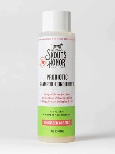 Skout's Honor Probiotic Shampoo + Conditioner Sunkissed Coconut 16oz - Your Pet Connection