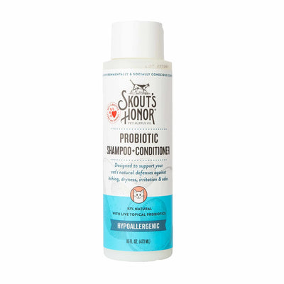 Skout's Honor Cat Probiotic Shampoo + Conditioner Fragrance-Free 16oz - Your Pet Connection