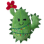SnugArooz Cactus with Christmas Lights