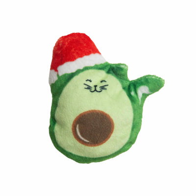 SnugArooz Avocato with Santa Hat (with Catnip) -4" - Your Pet Connection