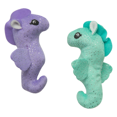 SnugArooz Kitty Seahorse w/ Catnip Cat Toy 4" 2pk