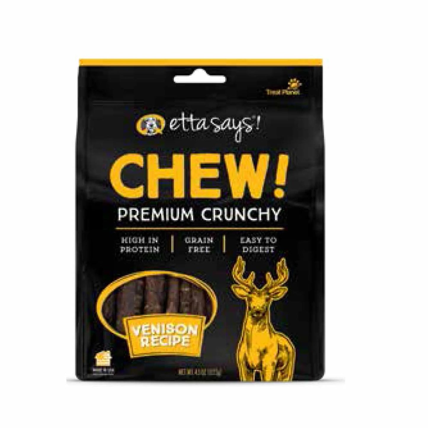 Etta Says! Chew Premium Crunchy Venison Dog Chew 4.5oz - Your Pet Connection