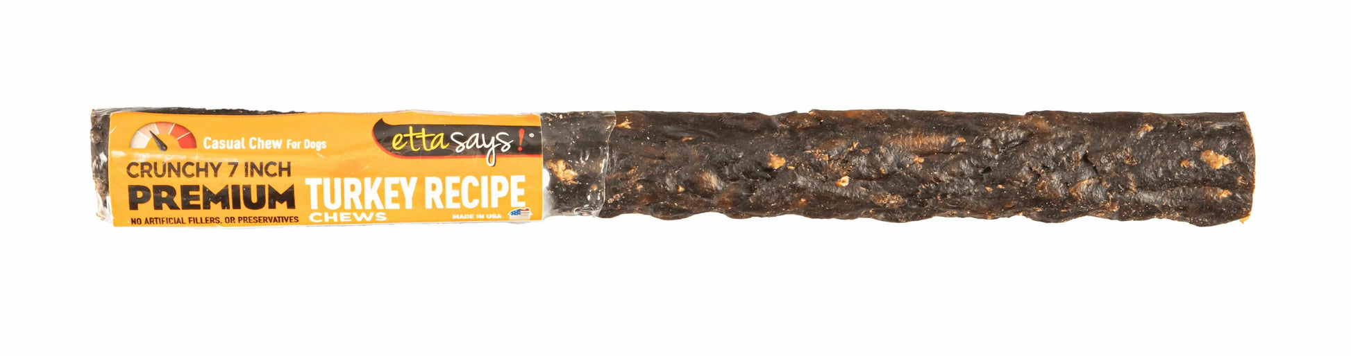 Etta Says! Premium Crunchy Turkey Dog Chew 7" - Your Pet Connection