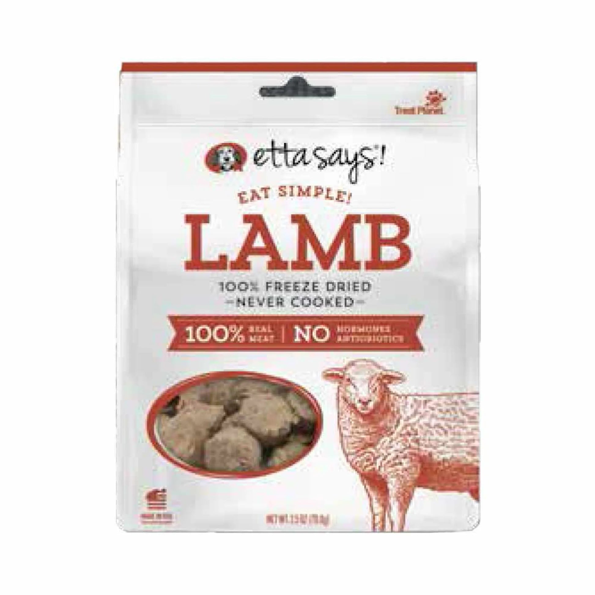 Etta Says! Eat Simple! 100% Freeze Dried Dog Treats Lamb 2.5oz - Your Pet Connection