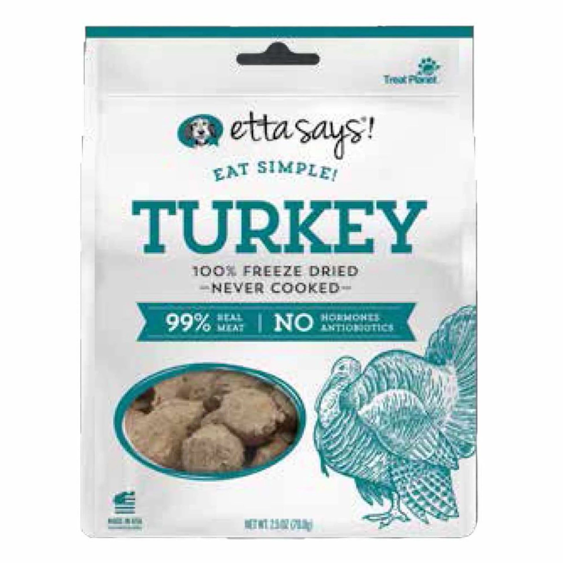 Etta Says! Eat Simple! 100% Freeze Dried Dog Treats Turkey 2.5oz - Your Pet Connection