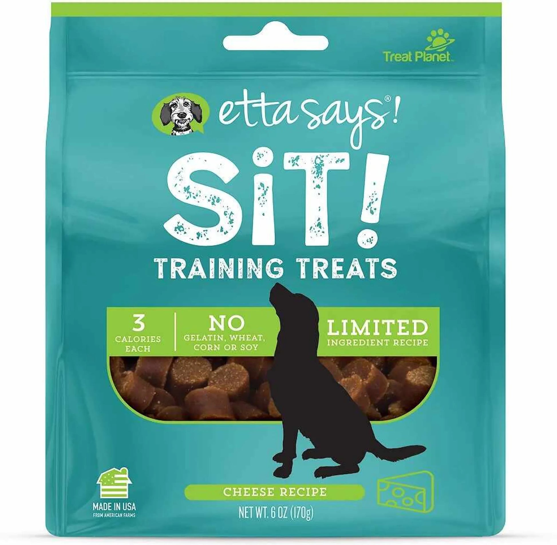 Etta Says! Sit! Dog Training Treats Cheese Recipe 6oz - Your Pet Connection