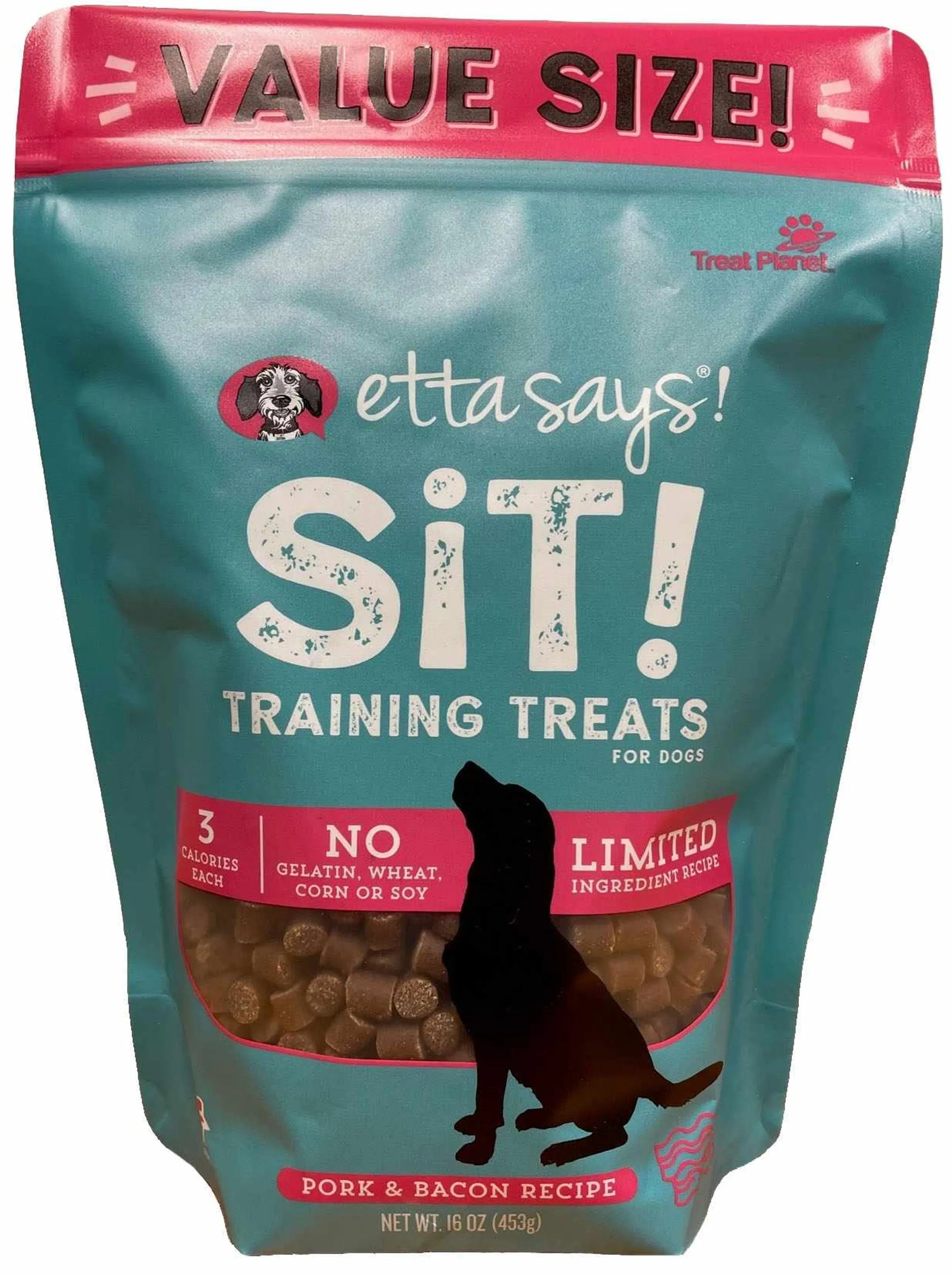 Etta Says! Sit! Dog Training Treats Bacon Recipe Value Bag 16oz - Your Pet Connection