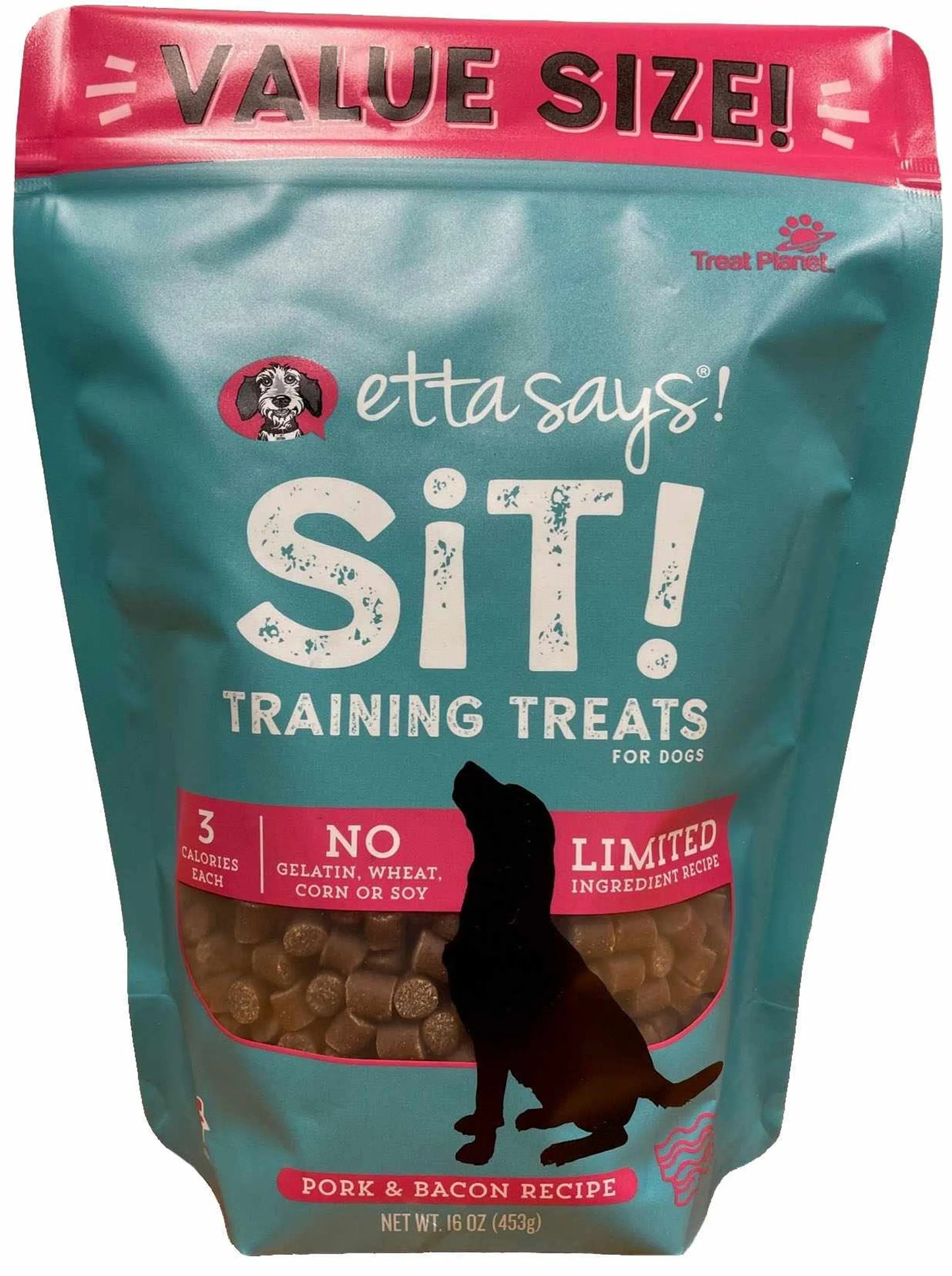 Etta Says! Sit! Dog Training Treats Bacon Recipe Value Bag 16oz - Your Pet Connection