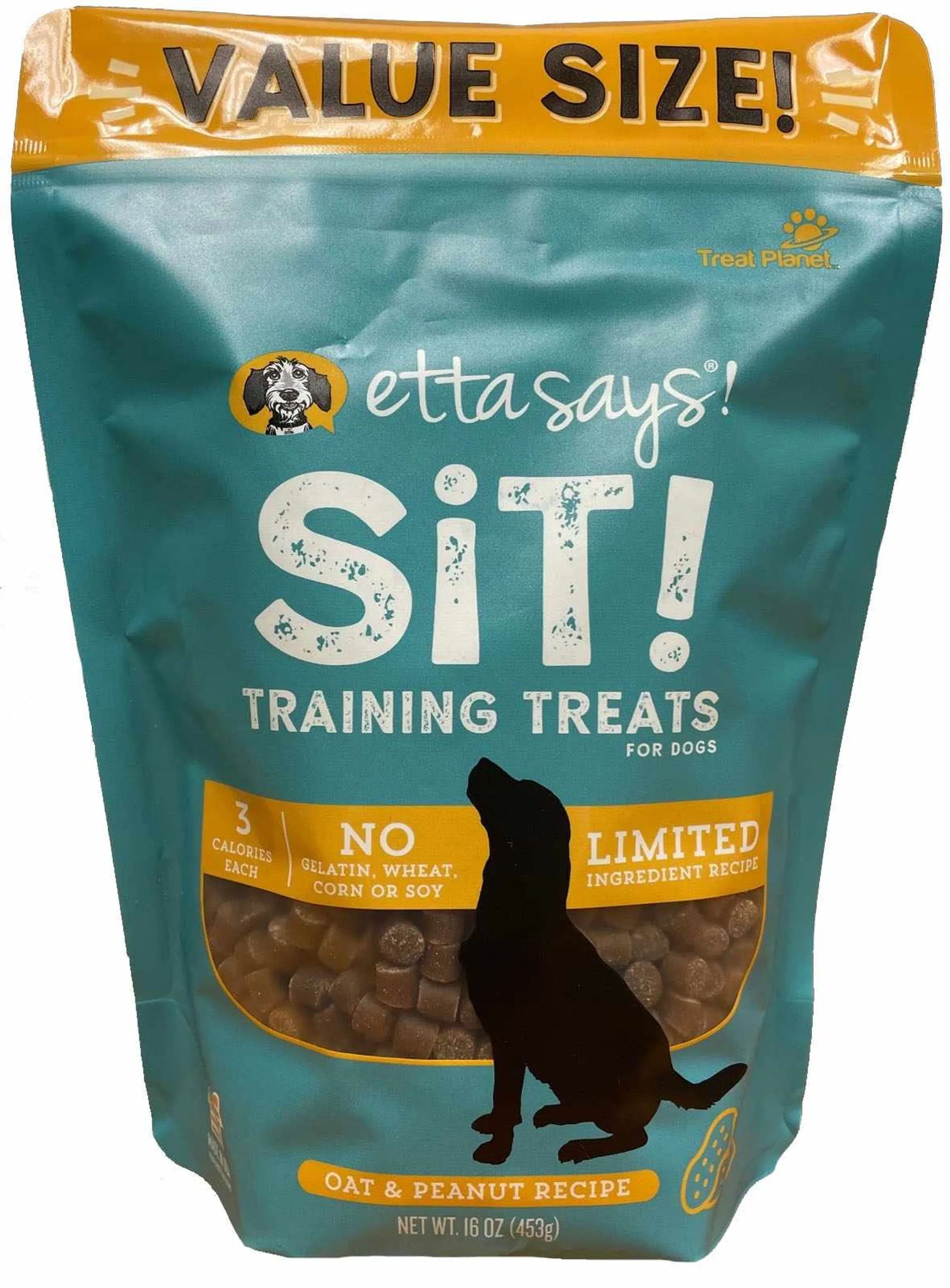 Etta Says! Sit! Dog Training Treats Peanut Butter Recipe Value Bag 16oz - Your Pet Connection