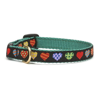 Up Country Colorful Hearts Cat Collar - Your Pet Connection