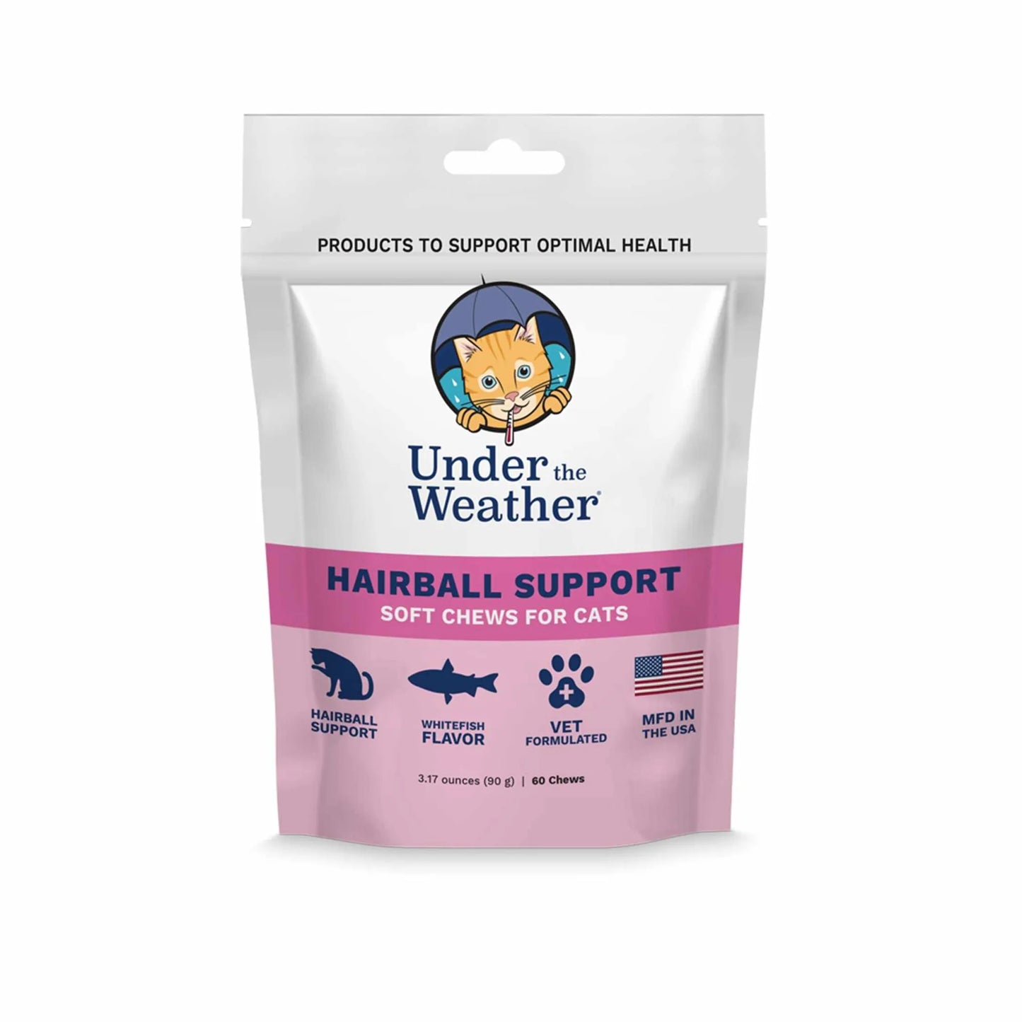 Under the Weather Hairball Support Soft Chews for Cats