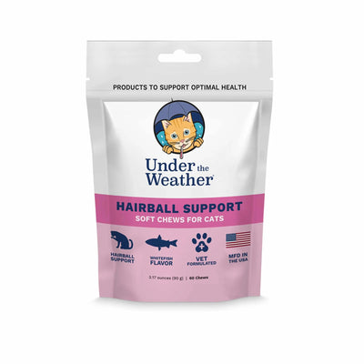 Under the Weather Hairball Support Soft Chews for Cats